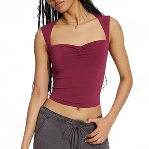 Garage Burgundy Tank Top